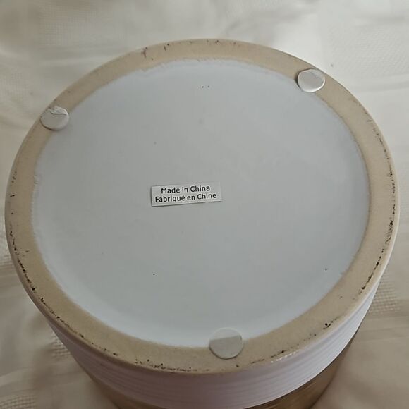 Ceramic Vase Rose Gold/ White 7×7 - Picture 6 of 16